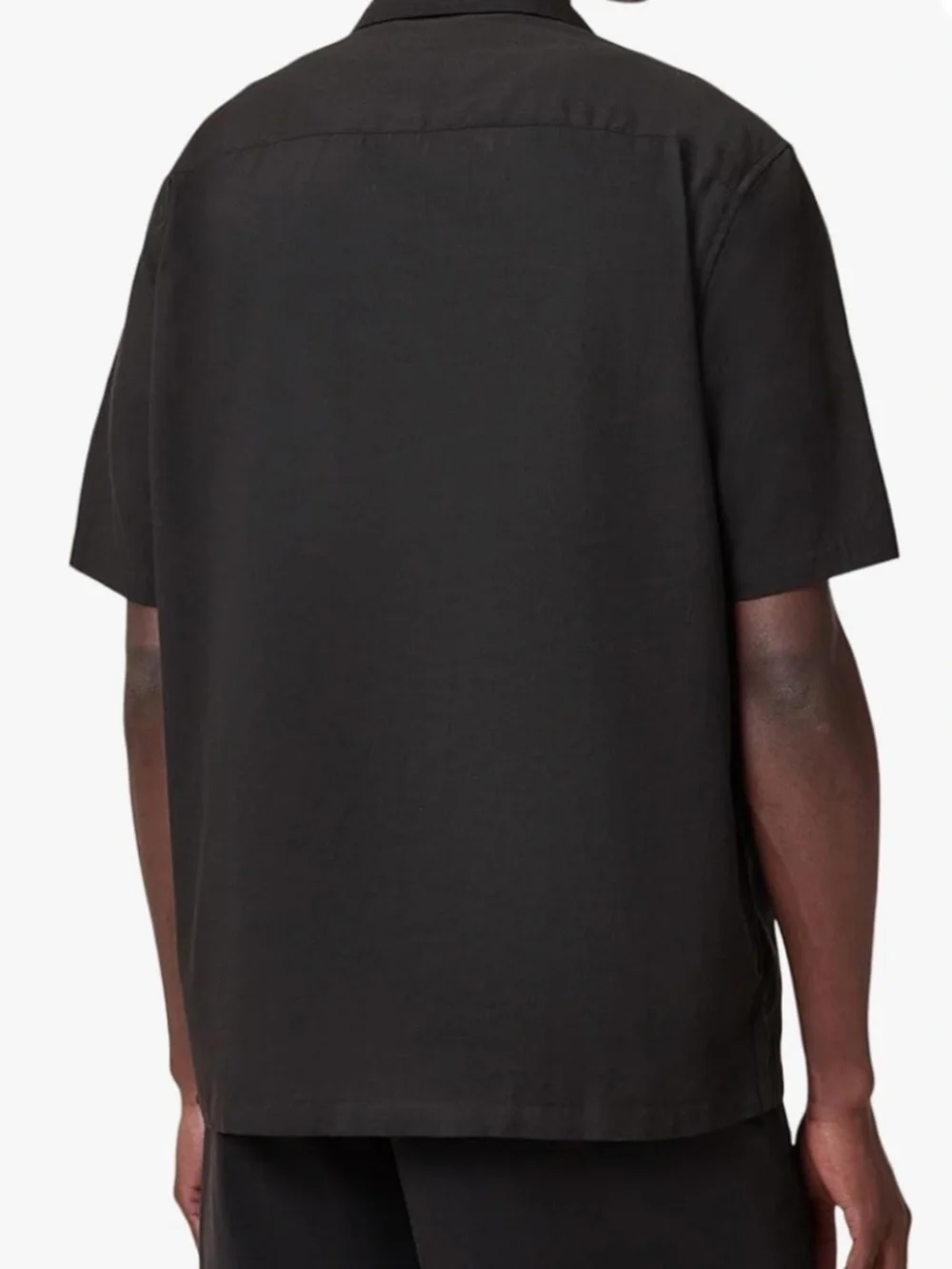 AllSaints Mens Casual Shirt Scripture Ss Shirt Faded Black X-Large - Picture 3 of 6